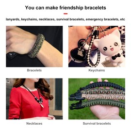 Cyrank Wood Paracord Jig Bracelet Maker, Wristband Making Kit, Paracord Bracelet Weaving Jig Kit, Wooden Bracelet Necklace Maker, Paracord Jig Bracelet Maker, Bracelet Maker, DIY Craft Tool