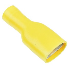 50 x Yellow 9.5mm Insulated Female Spade Crimp Connector 10-12AWG (Pack of 50)
