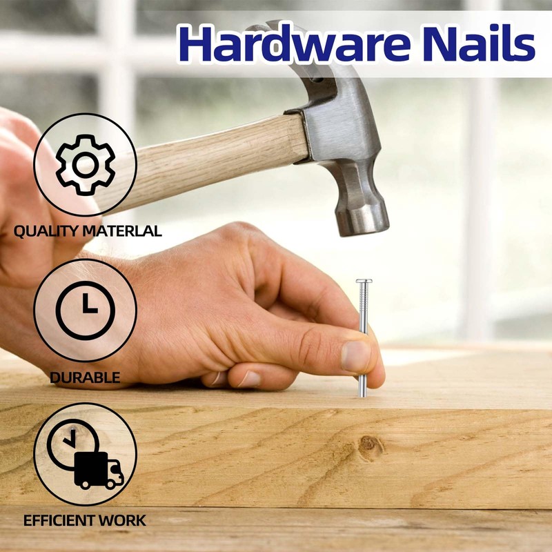 1-1/2 Inch Hardware Nails, Stainless Steel Flat Nails, Wood Nails,