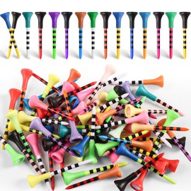 T-726 Golf Tee, Plastic Tee, with Graduation, Long Tee, 2.8 inches (70 mm) & 3.3 inches (83 mm), Choice of 2 Sizes, 30 Pieces/50 Pieces, Large Capacity Pack, Rubber Head, Easy to Put On, Durable