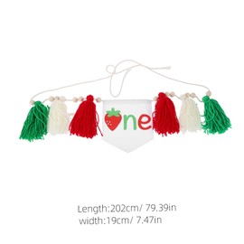 Gatuida Strawberry Theme Birthday High Chair Banner Durable Wall Hanging Decoration for Indoor Outdoor Parties Easy Setup Reusable Birthday Supplies Vibrant Colors for Memorable