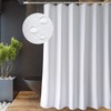 EurCross White Extra Long Shower Curtains 180 x 220cm Drop,