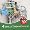 HAMITOR Shower Caddy Tension Pole: Rustproof Quick Install Corner Bathroom
