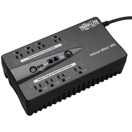Tripp Lite INTERNET600U UPS - Black Desktop - 300W/600VA - 10 Min Runtime - 8 Outlets - USB/DB9 Port - DSL Protection