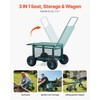 400LB Heavy Duty Rolling Garden Seat,4-in-1 Cart with Storage &