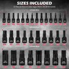 Hex Bit Impact Socket Set: 36-Piece with 4 Adapters, 1/4"