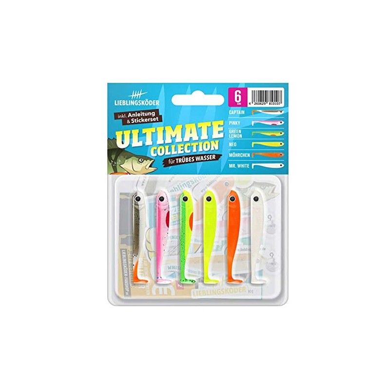 Lieblingsköder Rubber Fish 6 cm – 6 Fishing Lures, Colour