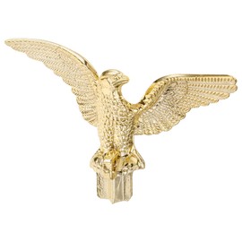 Toddmomy Eagle Flag Pole Finial Eagle Topper Flagpole Golden Head Flag Pole Insert Plastic Flags Banner for Garden Outdoor Flagpoles