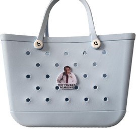 Fxfenoxo Dr Now - Abalorio para bolsa Bogg, 3 pulgadas, acrílico, accesorios divertidos para médico y enfermera, Acrílico, No es una piedra preciosa