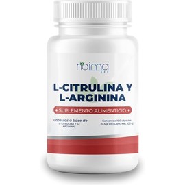 NAIMA L-Citrulina y L-Arginina, 100 Cápsulas | Suplemento Alimenticio 100% Puro| Ingredientes Naturales, Sin Aditivos |Suplemento Para Deportistas y Personas Activas | Rendimiento Físico y Energía