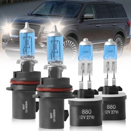 NSDXCT Fit For Lincoln Navigator 1998 1999 2000 2001 2002 Halogen Headlight Bulbs 9007 High/Low Beam + 880 Fog Light Car Replacement Bulb Combo, Super Bright 5000K Plug and Play
