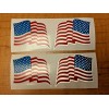 Unbranded/Generic 2 pairs - Reflective Wavy American Flag Vinyl Stickers Decals Flags Hard Hat Car