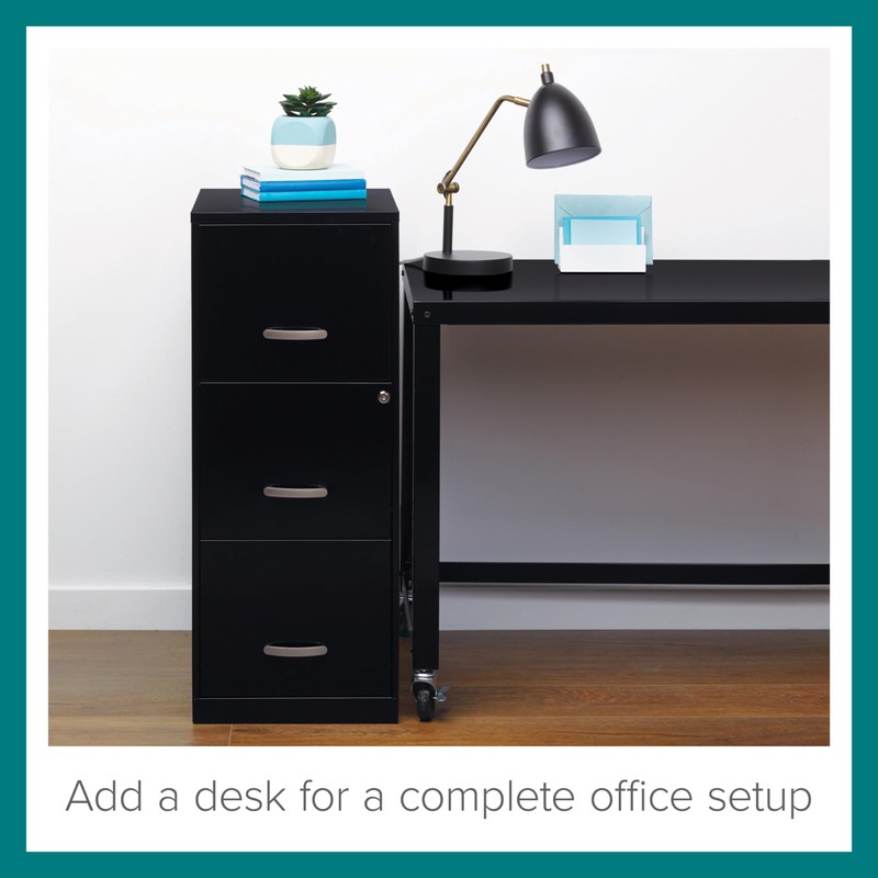 Lorell SOHO 18" 3-Drawer Vertical File