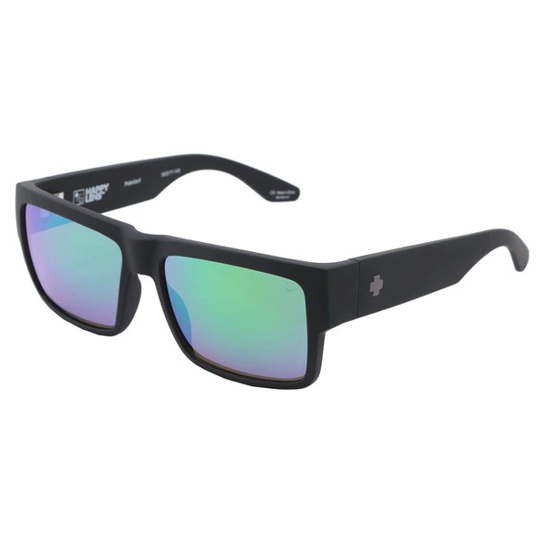 Spy Cyrus Matte Black Happy Bronze Polar With Green Sunglasses