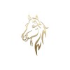Horse Head Outline Vinyl Decal Notebook Car Laptop 3.5" x