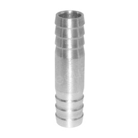 Beduan Stainless Steel 1/4" Hose Barb Splicer Mender Round Union Coupler Fitting (Pack of 2)