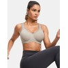 SYROKAN High Impact Sports Bras for Women Support Underwire Cross