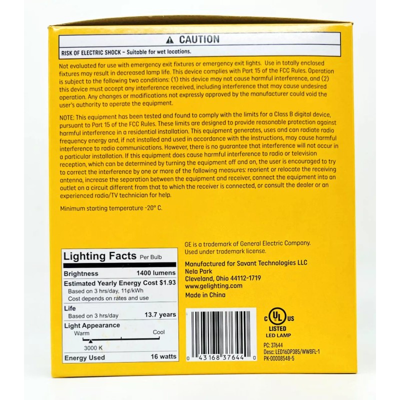 GE (case of 6 bulbs) GE Lighting 37644 Ultra Bright