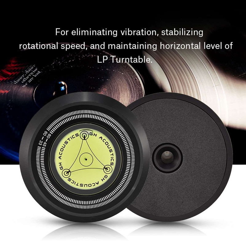 60Hz Turntable Disc Record Stabilizer Clamp with Bubble Level for