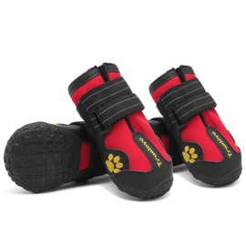 MOKCCI Truelove Dog Boots,Waterproof Pet Shoes with Reflective Straps for Paw Protectors Small Medium Large Dog Summer Winter Snow Outdoor Walking