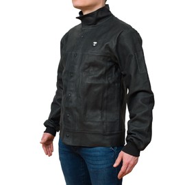 Waylander Welding SURTUR Boarhide Welding Jacket Pig Leather Welding Jacket Black Leather (as1, alpha, l, regular, regular)