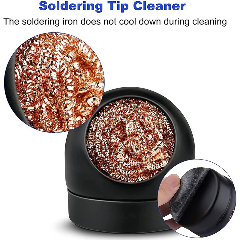 Soldering Iron Tip Cleaner,LXIANGN Non-slip Solder Flux Brass Tip Cleaner