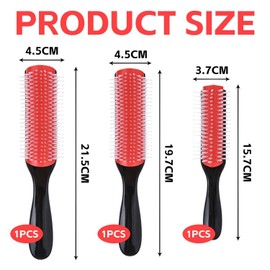 Pack of 3 Plastic Curly Hair Combs, Combs and Knot Comb, Reusable, Universal for Men and Women, Comfortable for Travel and Hairstyle Accessories