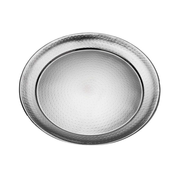 American Metalcraft HMRST1801 Stainless Steel, Hammered Tray, Round, 18" Dia.