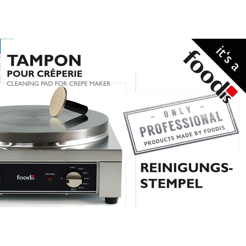 foodis Crepes Plate Cleaning Stamp Oiler with Plastic Handle and