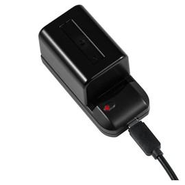 Digital Video Camera Camcorder CS-FV5-C Battery Charger for MSL-NP-FV5 Plus 3.7V Battery with Type-C Charging Cable, 1X Battery