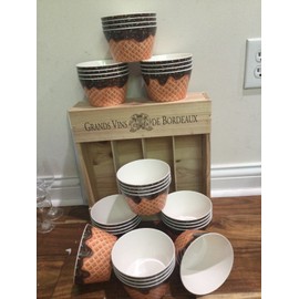 HUTZLER IcE CREAM BOWLS~  LOT(s) OF TWO LARGE MELAMINE DISHWASHER SAFE  BPA FREE