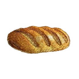 Loaf of Bread, French Baguette, Embroidered, Iron on Patch (1)