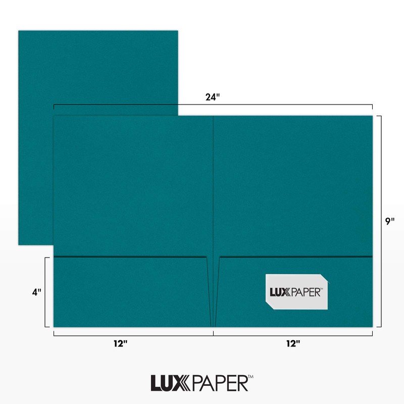 9 x 12 Presentation Folders - Teal (10Qty.) by Envelopes.com