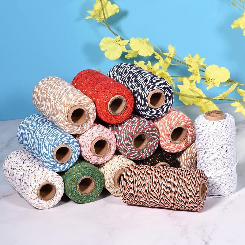 MECCANIXITY Twine Packing String Wrapping Cotton Twine 100M/109 Yard Red