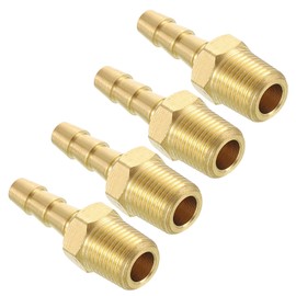 Kozelo Brass Hose Barb Fittings Adapter Connector 3/16" Hose Barb to 1/8" NPT Male Fittings for Home Machines, Massage Bathtubs, Irrigation Systems, and Brewing Equipment