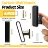 Sekonow 4 Pack Curtain Tiebacks Hooks, Wall Mounted Curtain Holdbacks