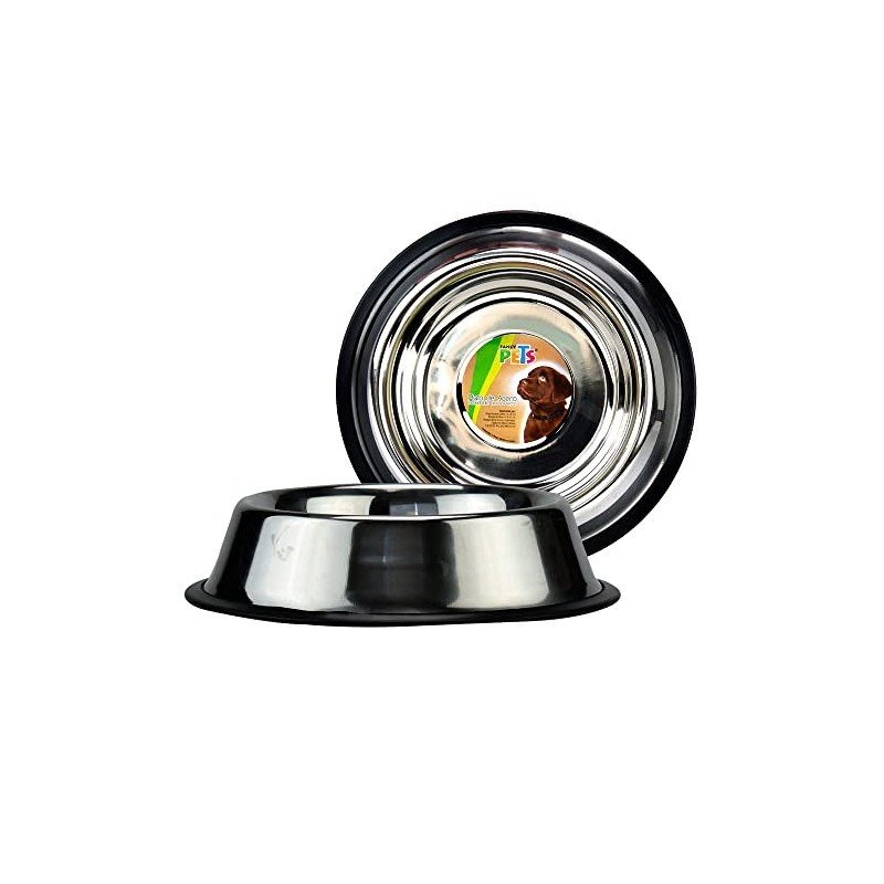 Fancy Pets Plato de Acero Inoxidable para Perro con 24