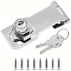 Litensh Hasp Lock Padlock Gate Latch Door Bolt Lock with