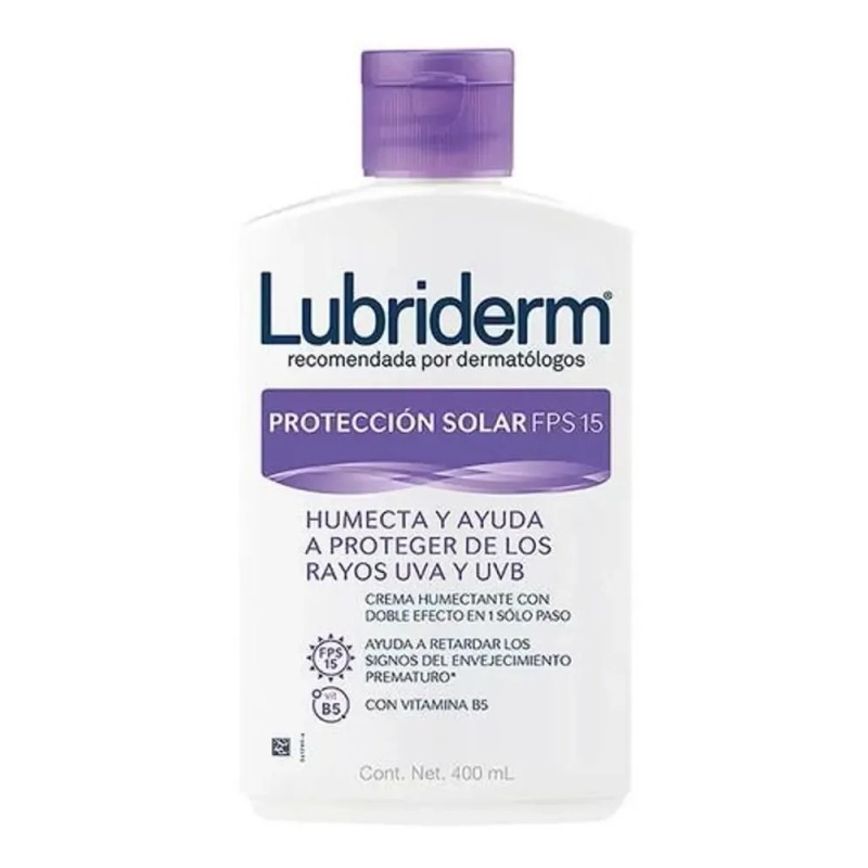 Lubriderm Crema Corporal con FPS 15 y Vitamina B5, Protección
