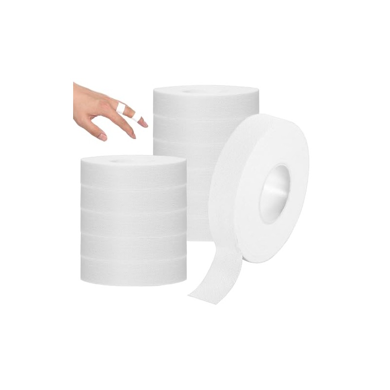 12 Rolls 9Mx1.25CM Zinc Oxide Tape,Athletic Sports Tape,Finger Bandage,Breathable,Easy Tear,Flexible,for