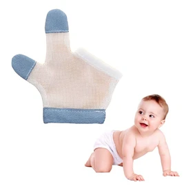 Mokkker Thumb Stop Sucking Glove Treatment Kit for Baby,Comfortable and Breathable Thumb Sucking Guard for Kids,Infant Fingers Sucking Treatment Kit (1Pairs M)