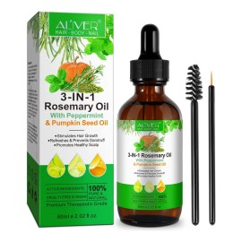 Aceite 3 En 1 Romero Menta Calabaza Crecimiento Hidratación
