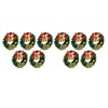 10PCS Dollhouse Christmas Wreaths Simulation Plastic Garland Model for 1/12