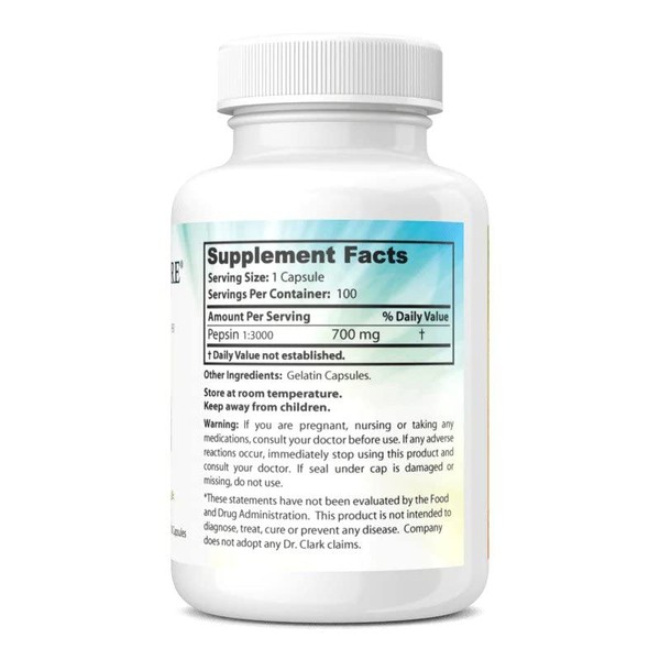 Dr. Clark Pepsin Supplement, 700mg, 100 Capsules