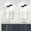 JERANDO Modern LED Wall Sconce, 8W Acrylic Indoor Black Wall