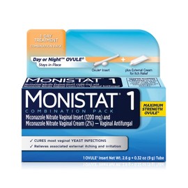 MONISTAT 1-Dose Yeast Infection Treatment, 1 Ovule Insert & External Itch Cream