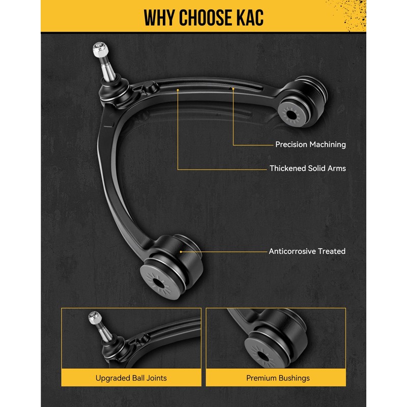 KAC 2-4" lift Front Upper Control Arm w/Ball Joint Fit