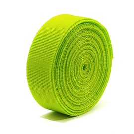 Backpack Strap (5 Meter x 25mm) + 20 Plastic Buckles, Backpack Ribbon for Sewing, Tie Cases Strap, Suitcase Luggage Holding Straps, Green Strap, (25 MMX 5 m, 232)