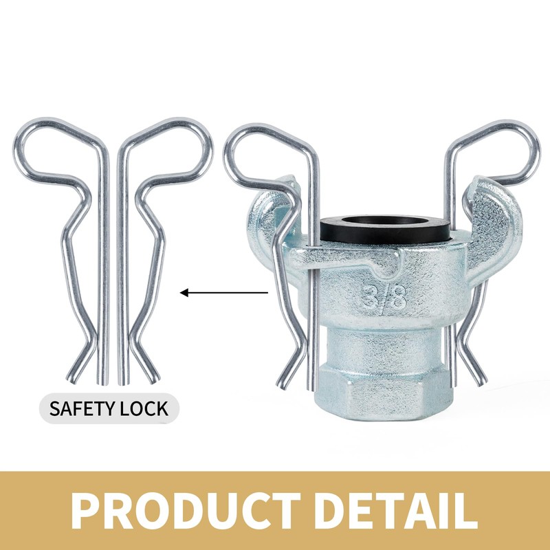 ChillWaves Iron Air Hose Fitting, 3/8" NPT Female 2 Lug