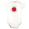 Touched by Nature Unisex Baby Organic Cotton Bodysuits, Happy Veggies,